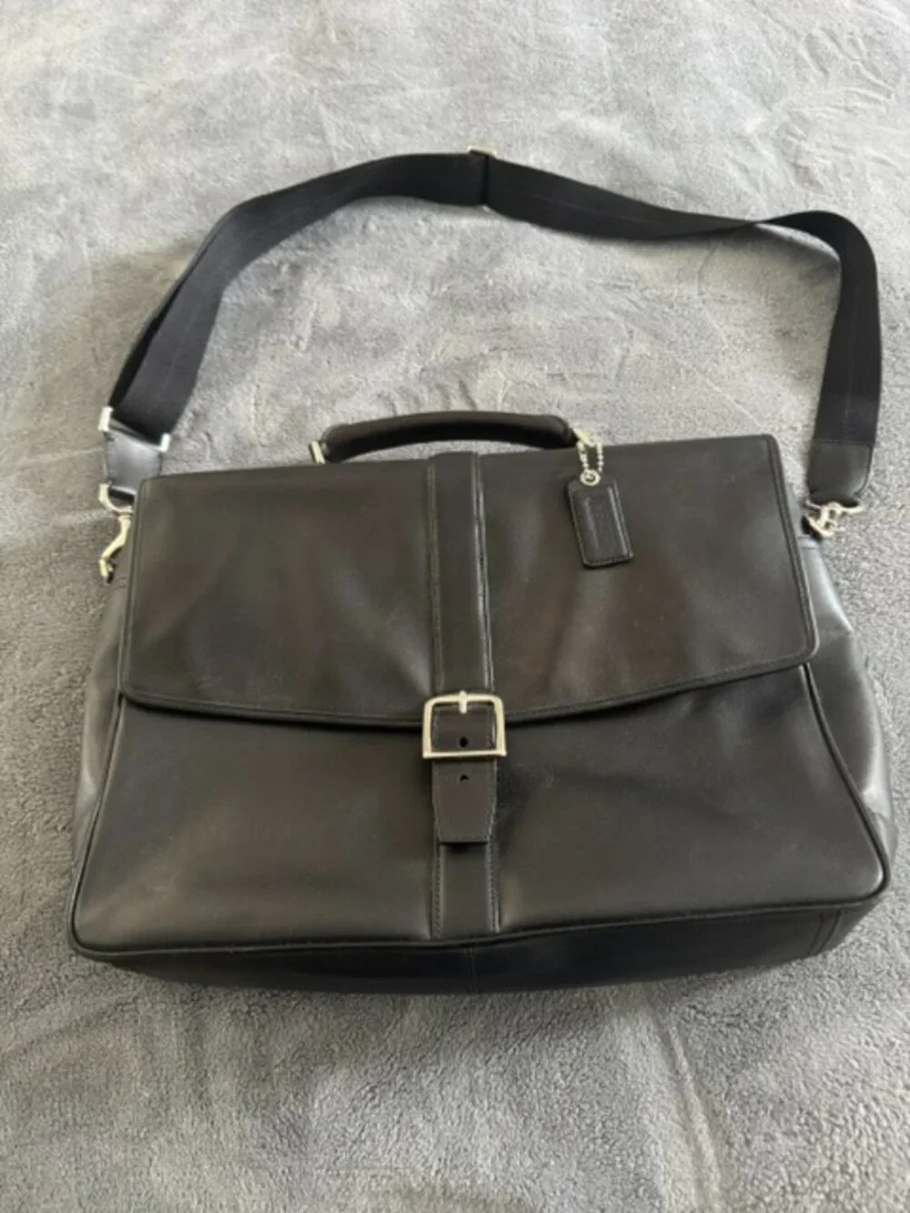 VINTAGE COACH SHOULDER BAG/BRIEF CASE - BLACK